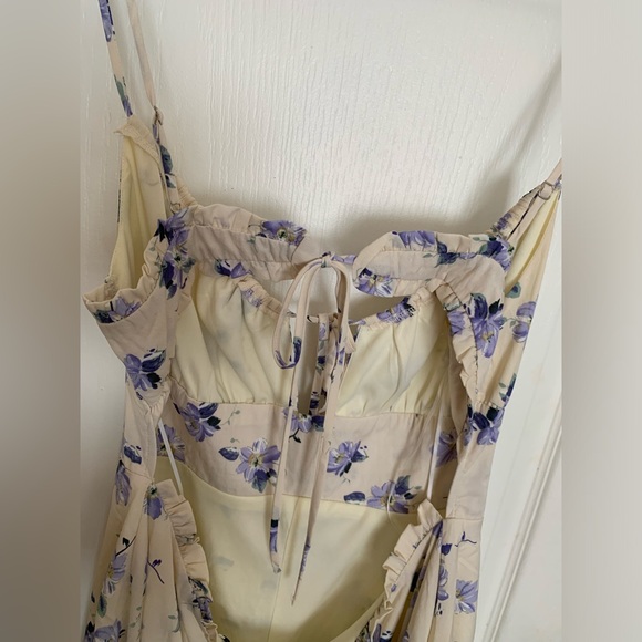 NWOT Princess Polly Yellow Purple Clementine Floral TieBack Romper Playsuit - 12 - Picture 7 of 9